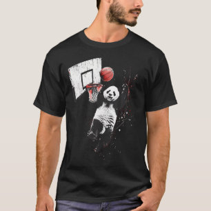 Basketball-Panda-Bär-Slam-Dunk-Basketballspieler T-Shirt