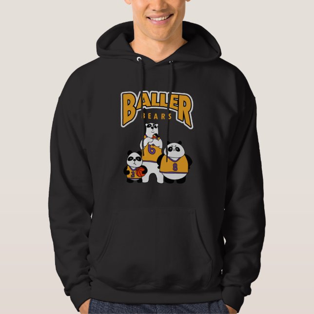 Basketball Panda Bears with Undercover Polar Bear Hoodie (Vorderseite)
