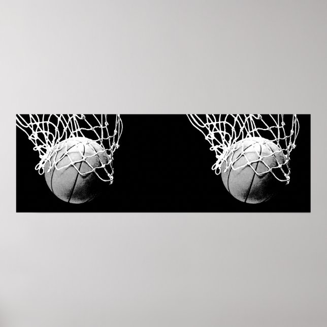Basketball Panoramaposter Poster (Vorne)