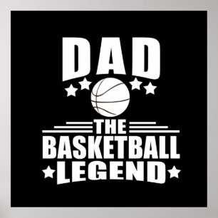 Basketball Papa der Legende Poster