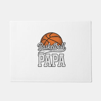 Basketball Papa Vintage Engraving Shirt Design_1 Fußmatte
