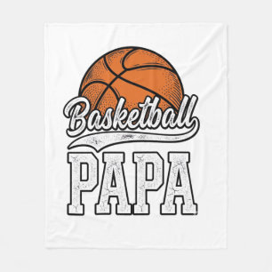 Basketball Papa Vintage Gravur Shirt Design_1 Fleecedecke