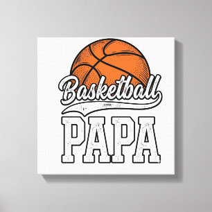 Basketball-Papa-Vintage-Gravur-Shirt-Design_1 Leinwanddruck