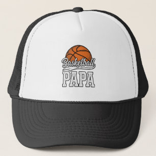 Basketball-Papa-Vintage-Gravur-Shirt-Design_1 Truckerkappe
