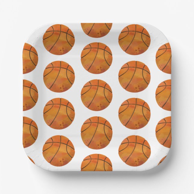 Basketball-Papierplatte Pappteller (Vorderseite)