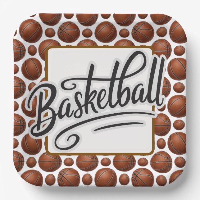 Basketball  pappteller (Vorderseite)