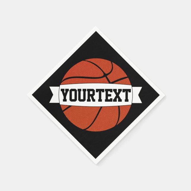 Basketball-Party für Teamname oder Textsport Serviette (Ecke)