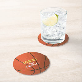 Basketball Party Runder Pappuntersetzer