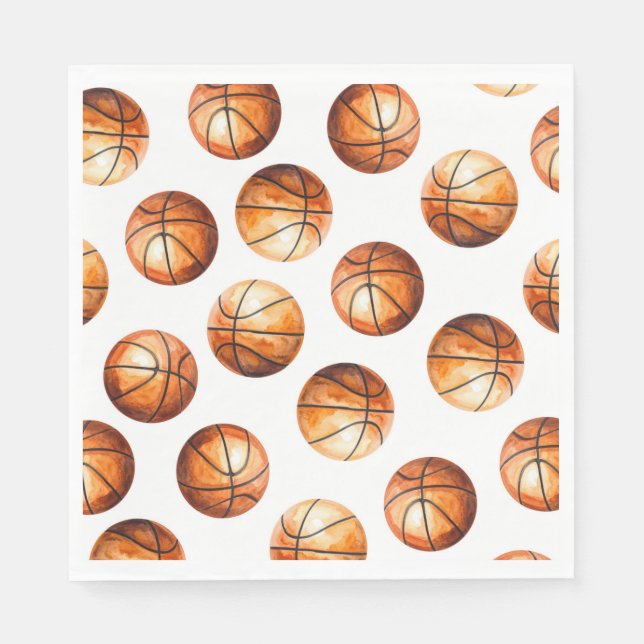 Basketball-Party Servietten (Vorderseite)