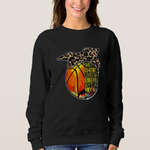 Basketball-Patentante Vintage-Leopard-Messy-Bun Sweatshirt