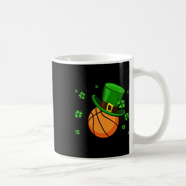 Basketball Patrick's Day Hat Kaffeetasse (Rechts)