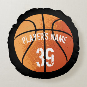 Basketball (personalisierbar) Rundkissen Rundes Kissen