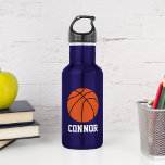 Basketball Personalisiert Edelstahlflasche<br><div class="desc">Personalisiertes Design für Ihre kleinen Sportler und Sportfans.</div>