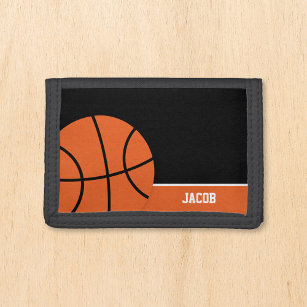 Basketball Personalisiert Kids Name Tri-fold Geldbeutel