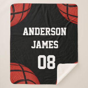 Basketball personalisiert mit Namen und Zahl Sherpadecke
