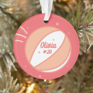 Basketball Personalisiert Name Nummer Ornament