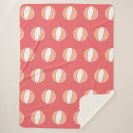 Basketball Personalisierter Name Koralle Weiß Cust Sherpadecke