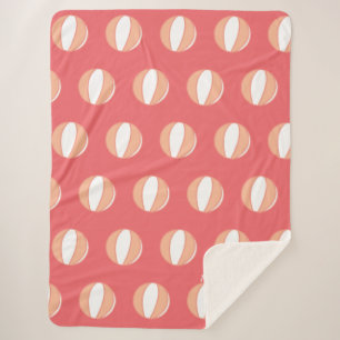 Basketball Personalisierter Name Koralle Weiß Cust Sherpadecke