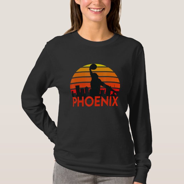 Basketball Phoenix Arizona Skyline T-Shirt (Vorderseite)