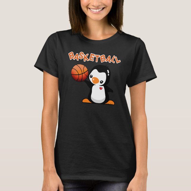 Basketball Pinguin T-Shirt (Vorderseite)