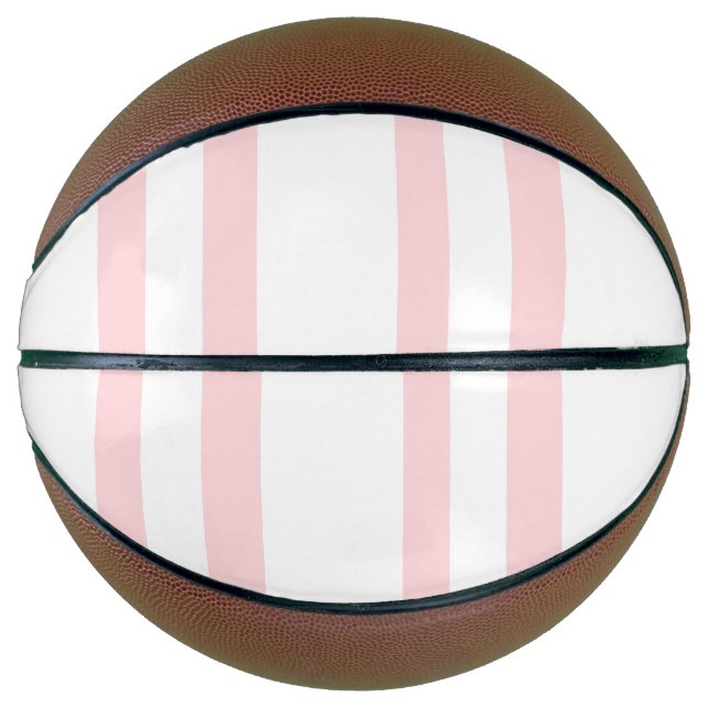 Basketball Pink & Weiß gestreift (Vorderseite)