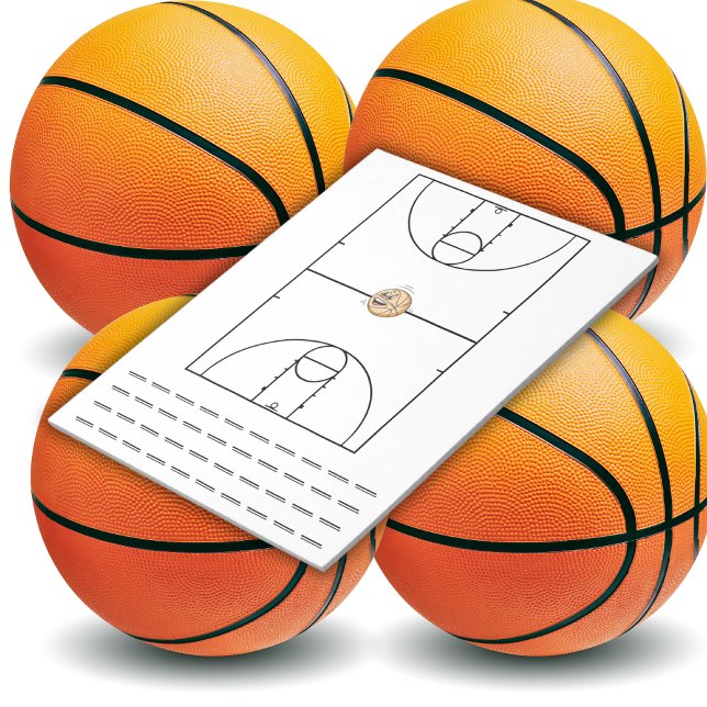 Basketball Playbook Schwarz | Notizblock (Von Creator hochgeladen)