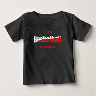 Basketball Player Abstrakt Swish - Word Art Baby T-shirt