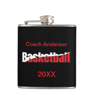 Basketball Player Abstrakt Swish - Word Art Flachmann