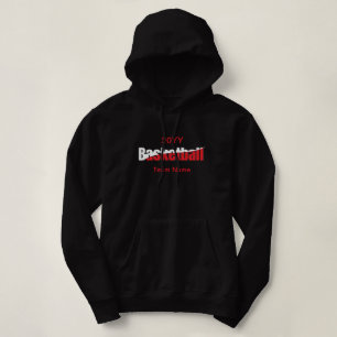 Basketball Player Abstrakt Swish - Word Art Hoodie
