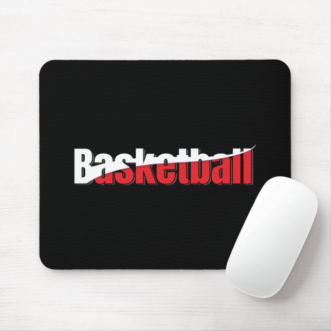 Basketball Player Abstrakt Swish - Word Art Mousepad (Mit Mouse)
