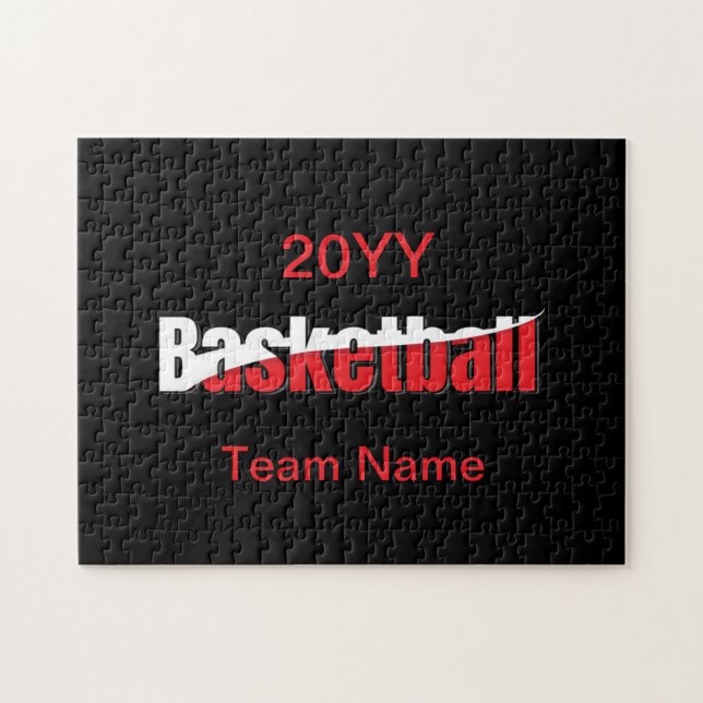 Basketball Player Abstrakt Swish - Word Art Puzzle (Horizontal)