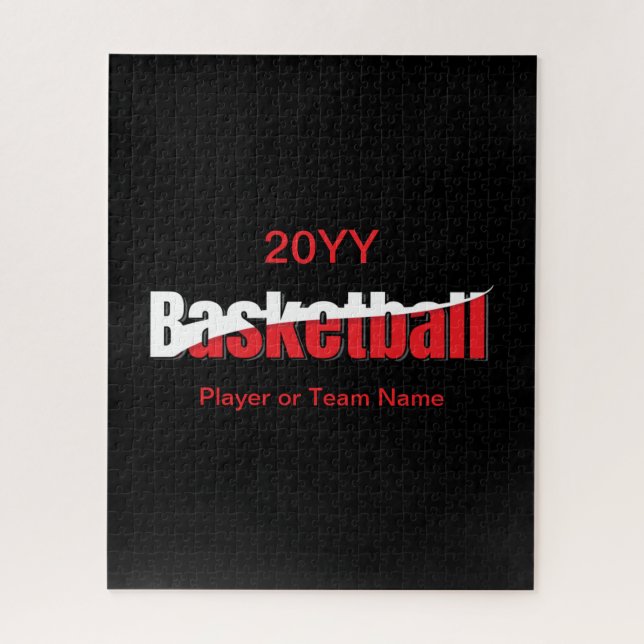 Basketball Player Abstrakt Swish - Word Art Puzzle (Vertikal)