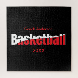 Basketball Player Abstrakt Swish - Word Art Puzzle
