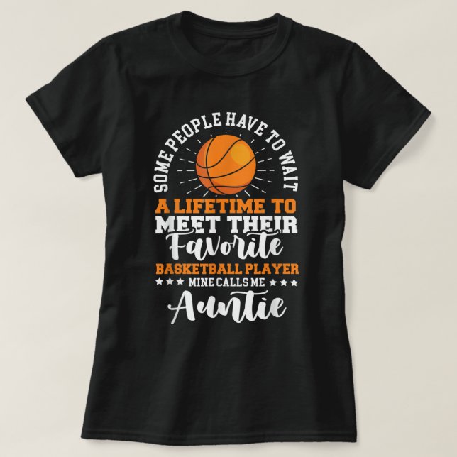 Basketball Player Aunt Basketball Lover T-Shirt (Design vorne)