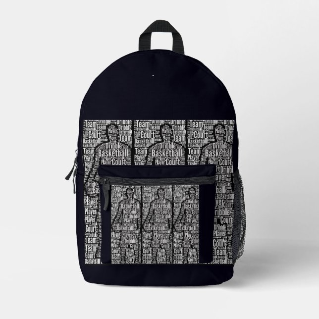 Basketball Player Backpack Bedruckter Rucksack (Vorderseite)