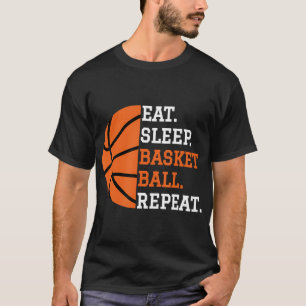 Basketball Player Boy essen Schlaf Basketball Wied T-Shirt