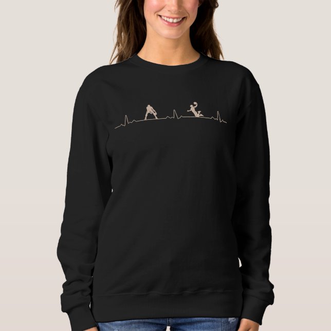 Basketball Player  Cool Heartbeat Sweatshirt (Vorderseite)