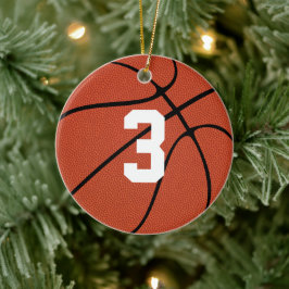 Basketball Player Custom Jersey Nummer oder Buchst Keramik Ornament