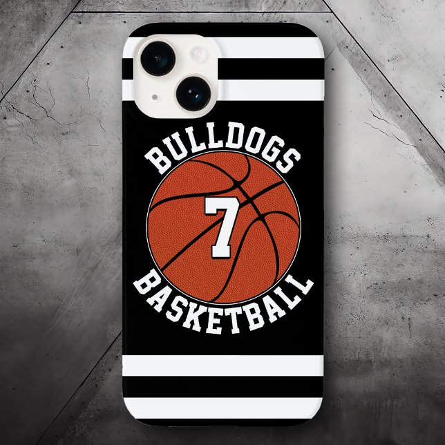 Basketball Player Custom Team Name Jersey Nummer Case-Mate iPhone Hülle (Customizable basketball phone case.)