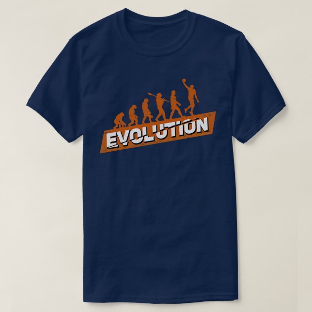 Basketball Player Evolution Geschenk T-Shirt (Design vorne)