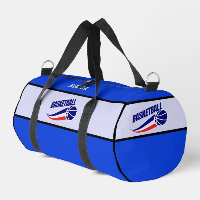 Basketball Player Girl, Geburtstag, französische F Duffle Bag (Linke Seite)