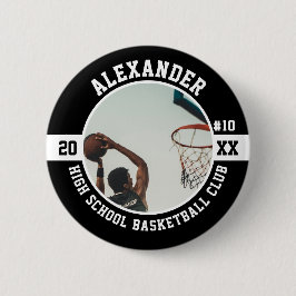 Basketball Player High School Team Senior Night Button