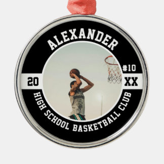 Basketball Player High School Team Senior Night Ornament Aus Metall