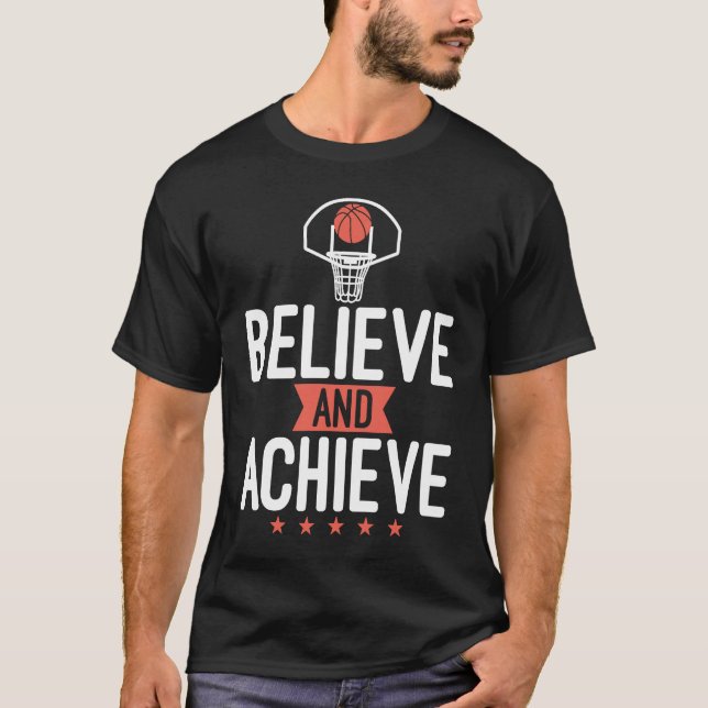 Basketball Player Hoops Motivation Quote Team Cour T-Shirt (Vorderseite)