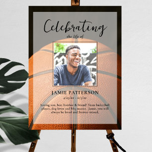 Basketball Player Life Celebration Foto Beerdigung Poster