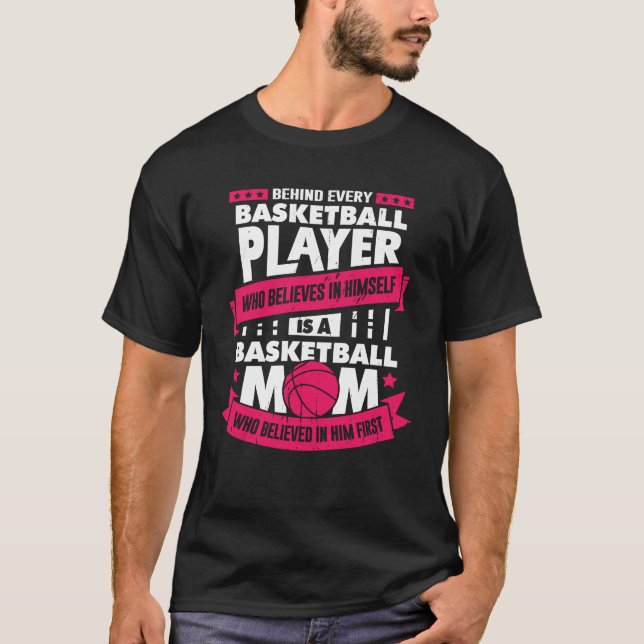 Basketball Player Mama Mutter Geschenk T-Shirt (Vorderseite)