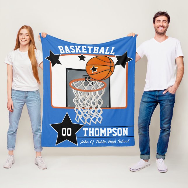 Basketball Player Name School and Jersey Number Fleecedecke (Beispiel)