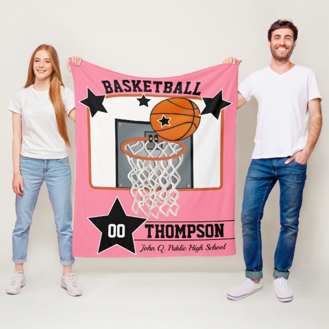 Basketball Player Name School and Jersey Number Fleecedecke (Beispiel)
