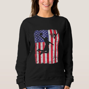 Basketball Player Patriotic American Flag Usa 4. Sweatshirt