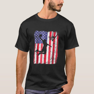 Basketball Player Patriotic American Flag Usa 4. T-Shirt